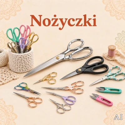 Nożyczki krawieckie do haftu obcinacze od nitek
